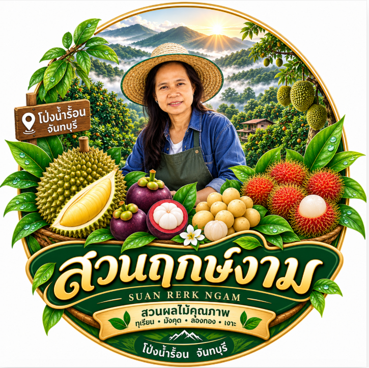 โลโก้ ทุเรียนจันท์ บ้านสวนผู้กอง